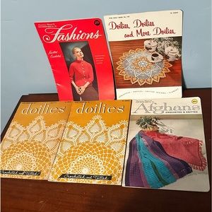 American Thread Star Books 5 Fashions 125 Doilies 120 44 Afghans 154 Crochet